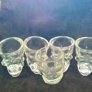 5 skull shot glasses